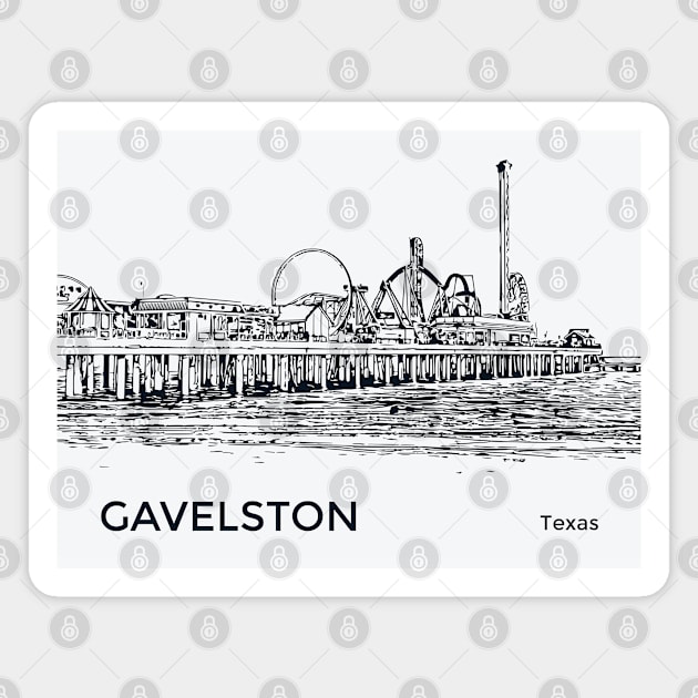Gavelston Texas Magnet by Lakeric